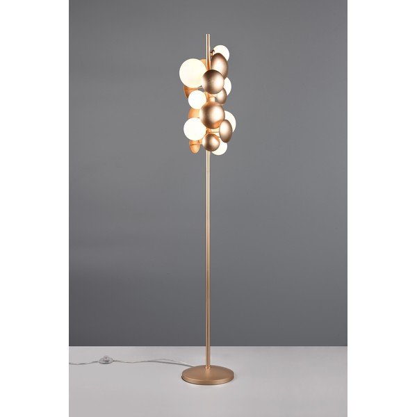 Fehér-aranyszínű állólámpa üveg búrával (magasság 155 cm) Bubble – Trio Select-image-2