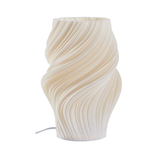 Fehér műanyag asztali lámpa (magasság 27 cm) Calais – Jotex
