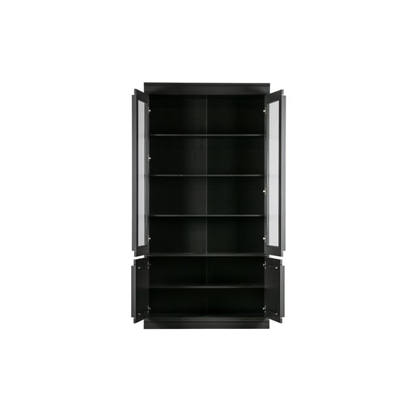 Fekete borovi fenyő tálalószekrény 110x215x44 cm Organize – WOOOD-image-4