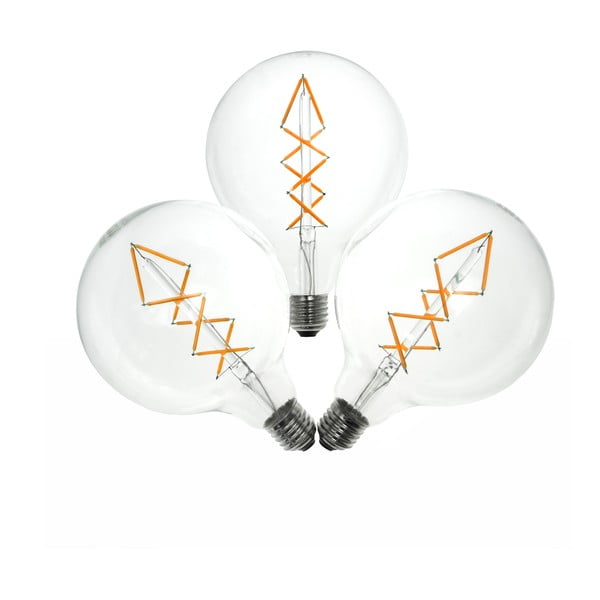 BUBBLE Lattice LED izzó, E27 6,5 W, 3 darab - Bulb Attack