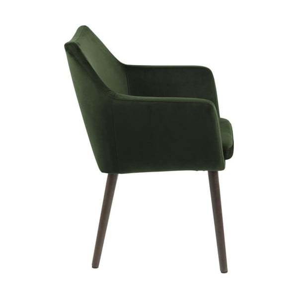 Zöld kárpitozott karfás étkezőfotel Nora – Actona-image-4