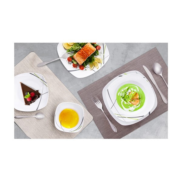 Ezüstszínű rozsdamentes acél evőeszköz készlet 24 db-os Satin – Orion-image-2