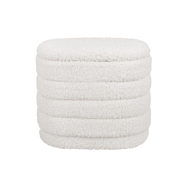 Cuddly fehér ovális puff tárolóhellyel - Leitmotiv-image-2