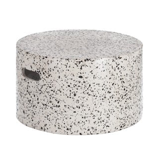 Jenell fehér beton oldalsó asztal, ⌀ 52 cm - Kave Home