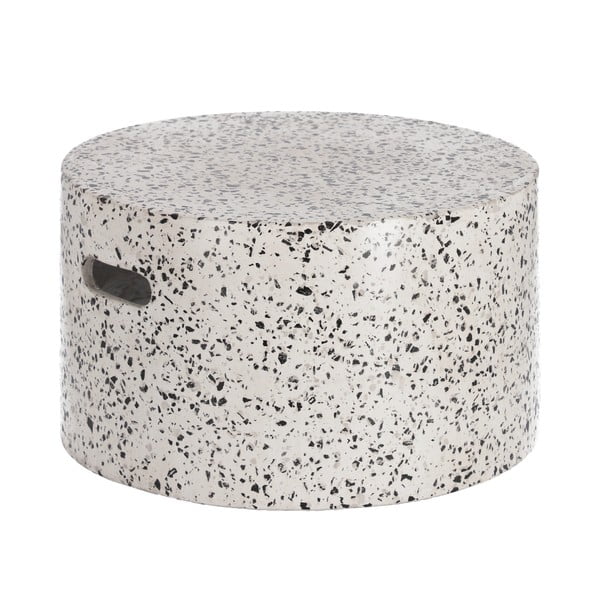 Jenell fehér beton tárolóasztal, ⌀ 52 cm - Kave Home