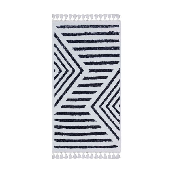 Fehér-kék mosható szőnyeg 150x80 cm - Vitaus