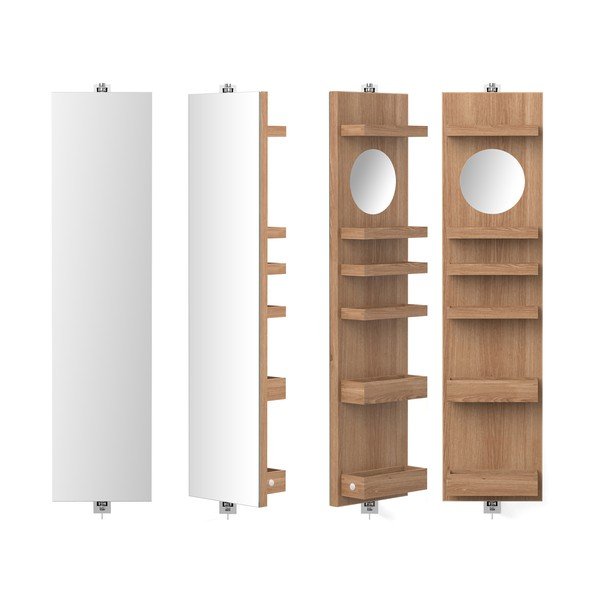 Cosmos forgó tükör tárolóhellyel, magasság 114 cm - Wireworks-image-1