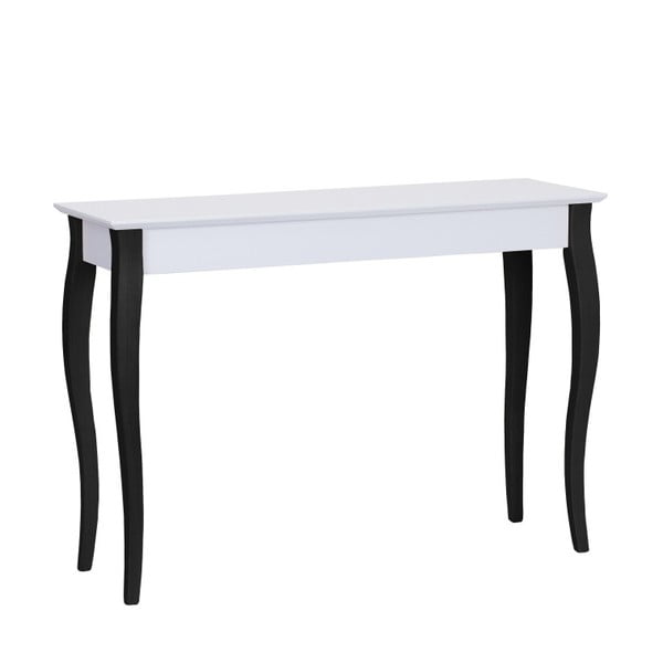 Lilo fehér konzolasztal fekete lábakkal, szélesség 105 cm - Ragaba