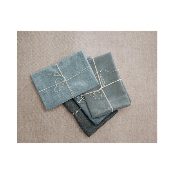 Blue Gradient 4 db szövet szalvéta lenkeverékkel, 43 x 43 cm - Really Nice Things-image-1