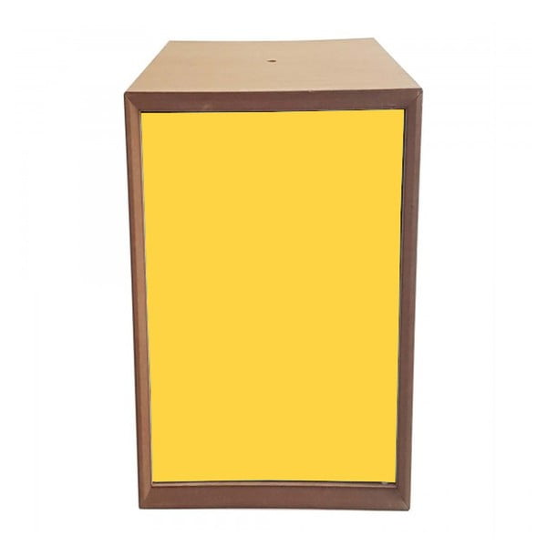 PIXEL kocka polcokkal és sárga ajtóval, 40 x 80 cm - Ragaba