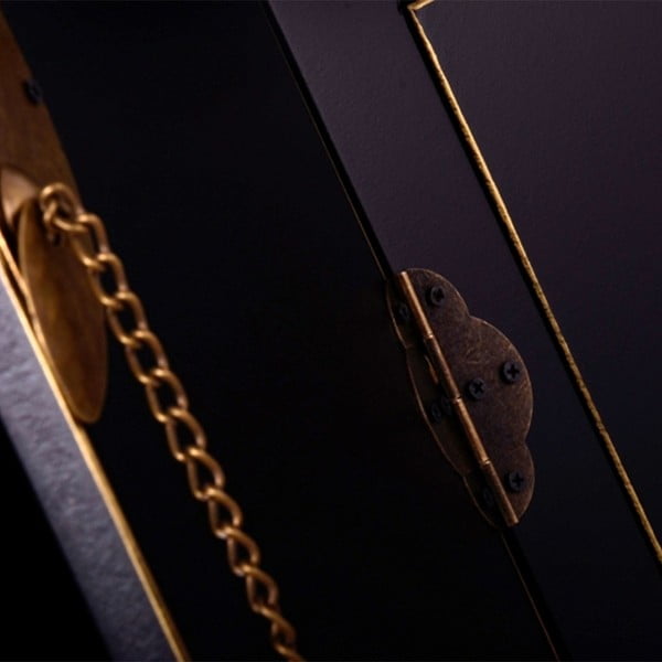 Fekete alacsony komód 130x50,5 cm Oriente – Ixia-image-2