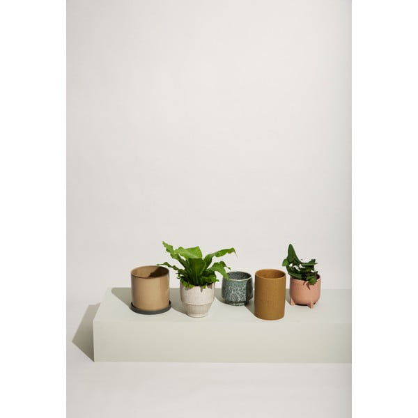 Kerámia kézzel készített kaspó szett 2 db-os ø 20 cm Lava – Hübsch-image-4