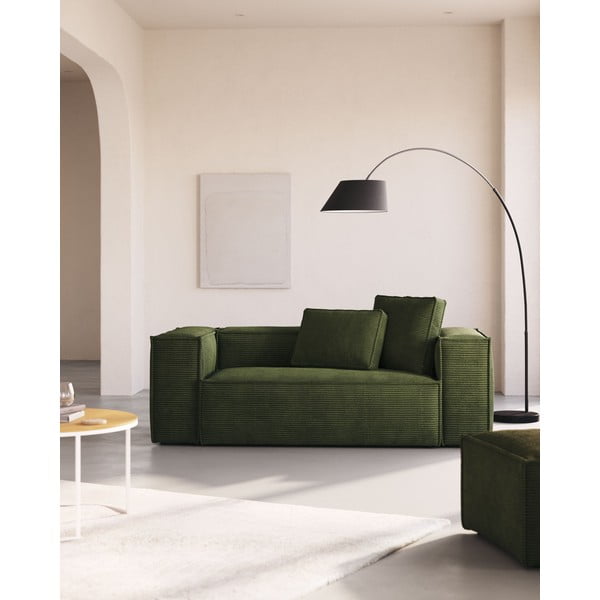 Fekete állólámpa textil búrával (magasság 189 cm) May – Kave Home-image-1