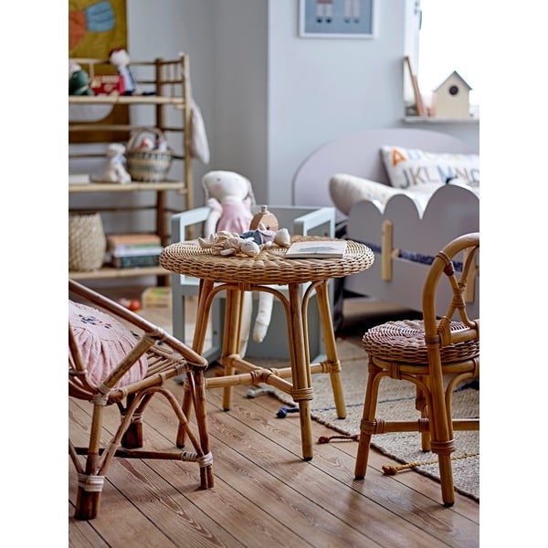 Rattan kerek gyerek asztal ø 53 cm Hortense - Bloomingville Mini-image-4