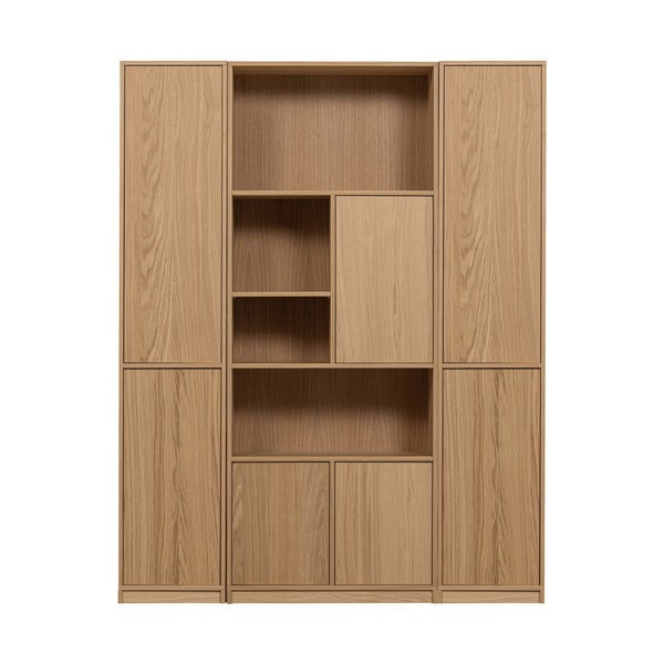 Natúr színű moduláris könyvespolc tölgyfa dekorral 157x199 cm Modulair – vtwonen