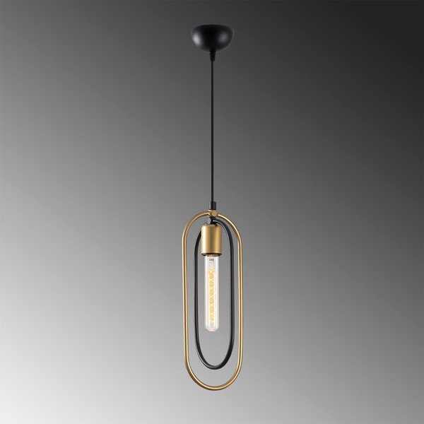 Fekete-aranyszínű függőlámpa Cerco – Opviq lights-image-3