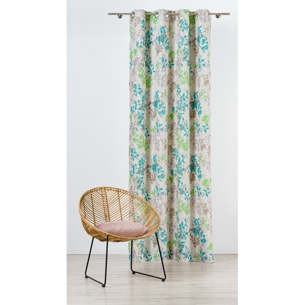 Zöld-bézs függöny 140x245 cm Serenity – Mendola Fabrics