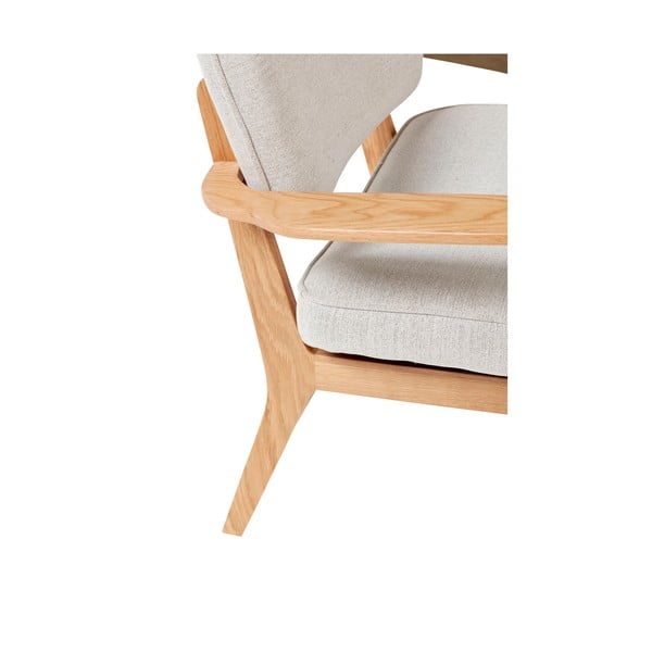 Haze szürke fotel tölgyfa konstrukcióval - Hübsch-image-3