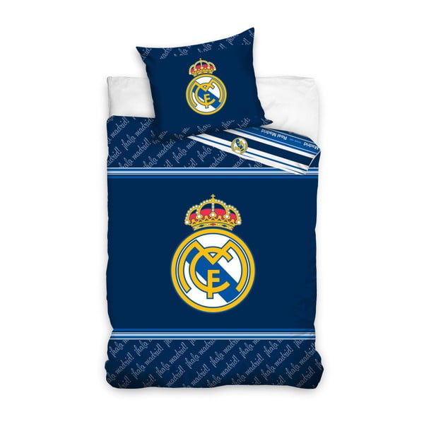 Real Madrid I egyszemélyes pamut gyerek ágyneműhuzat, 140 x 200 cm - CARBOTEX