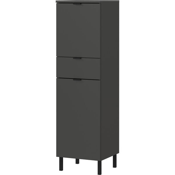 Antracitszürke magas fürdőszoba szekrény 34x120 cm Arcena – Germania-image-2