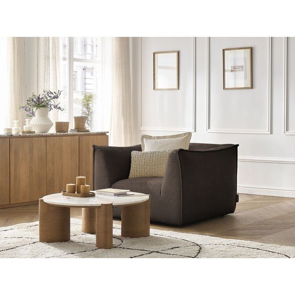 Barna kordbársony fotel Giorgia – Bobochic Paris-image-4