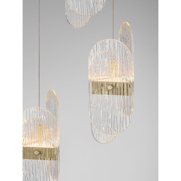 Sárgaréz színű fém LED dimmelhető függőlámpa üveg búrával ø 32 cm Lucien – Nova Luce-image-4