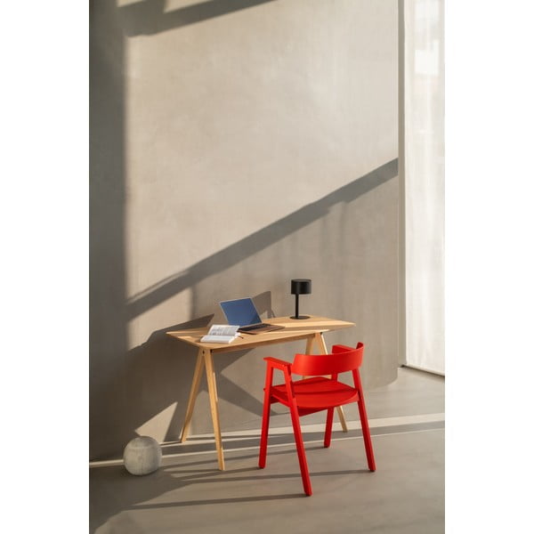 Piros tölgyfa karfás étkezőszék Flip – Gazzda-image-4