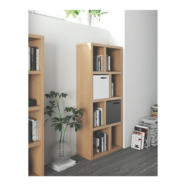 Natúr színű könyvespolc tölgyfa dekorral 70x159 cm Berlin – TemaHome-image-4