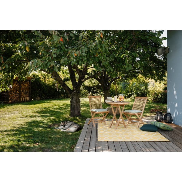 Ovideo kerti teakfa étkezőasztal, ø 70 cm - Bonami Essentials-image-1