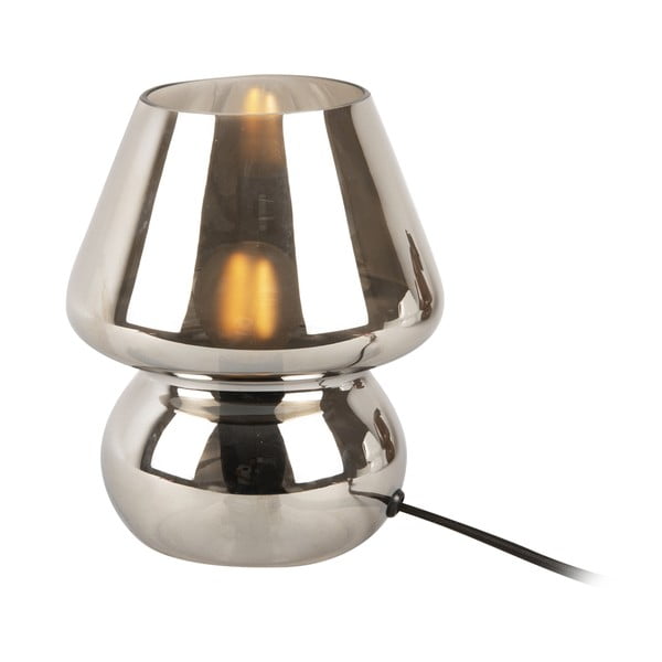Glass ezüstszínű üveg asztali lámpa, magasság 18 cm - Leitmotiv
