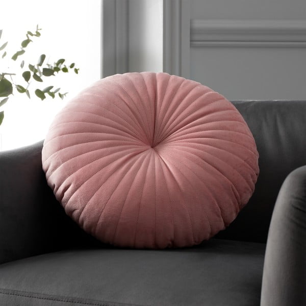 Bársony díszpárna ø 40 cm Round Soft Touch – Catherine Lansfield-image-1