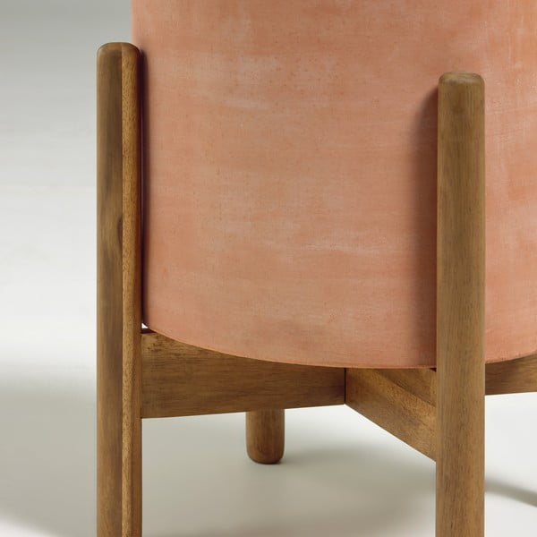 Dalva terrakotta virágcserép fa állványon, ⌀ 30 cm - Kave Home-image-3