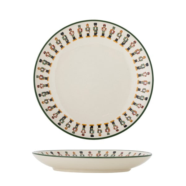 Krémszínű agyagkerámia desszertes  tányér karácsonyi mintával ø 16 cm Jolly – Bloomingville-image-4