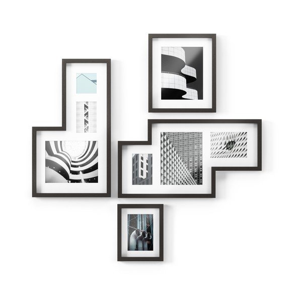 Fekete műanyag fali képkeret szett 4 db-os 69x38 cm Mingle – Umbra-image-2