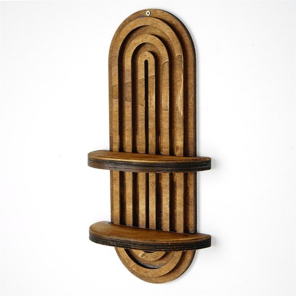 Barna többszintes fali polc 40 cm Raf – Kalune Design-image-1