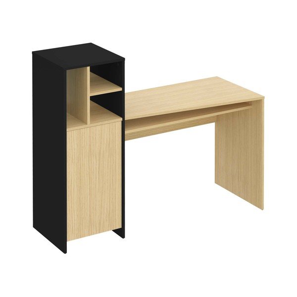 Íróasztal tölgyfa dekoros asztallappal 130x50 cm Mitch - TemaHome-image-1