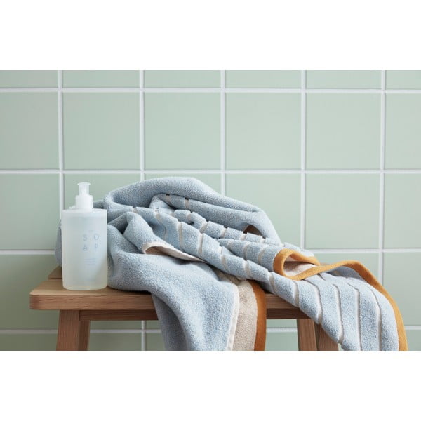 Dora kék-narancssárga pamut fürdőlepedő, 70 x 140 cm - Hübsch-image-4