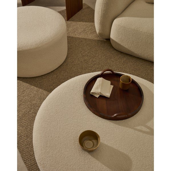 Krémszínű buklé puff Kaeli – Kave Home-image-2