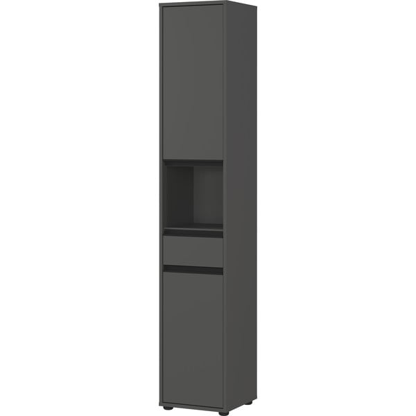 Antracitszürke magas keskeny fürdőszoba szekrény 33x181 cm Lemont – Germania-image-2