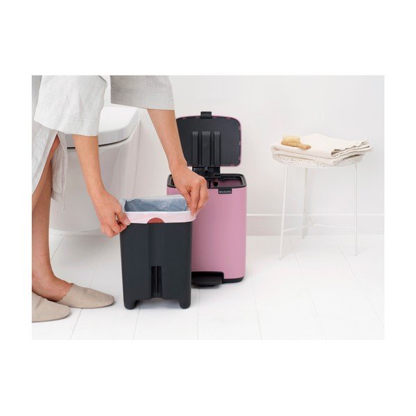 Rózsaszín acél pedálos szemetes 7 l Bo – Brabantia-image-2