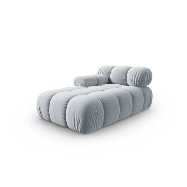 Világoskék bársony heverő (bal oldali) Bellis – Micadoni Home-image-3