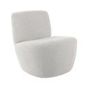 Fehér buklé fotel Ada – Leitmotiv