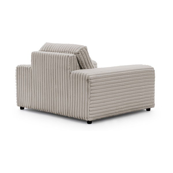 Világosszürke kordbársony fotel Justin – Ropez-image-3