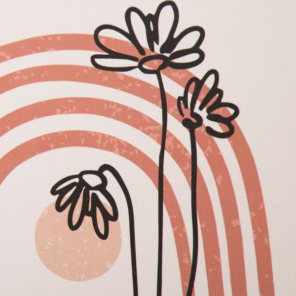 Krémszínű dekoratív tárolódoboz szett 2 db-os 30x18x15 cm Flowers – Ixia-image-1