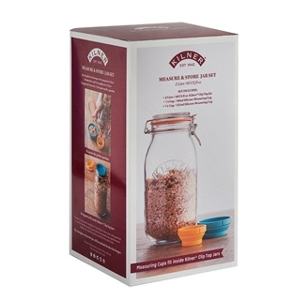 Élelmiszer tároló doboz mérőpoharakkal, 2 l - Kilner-image-1