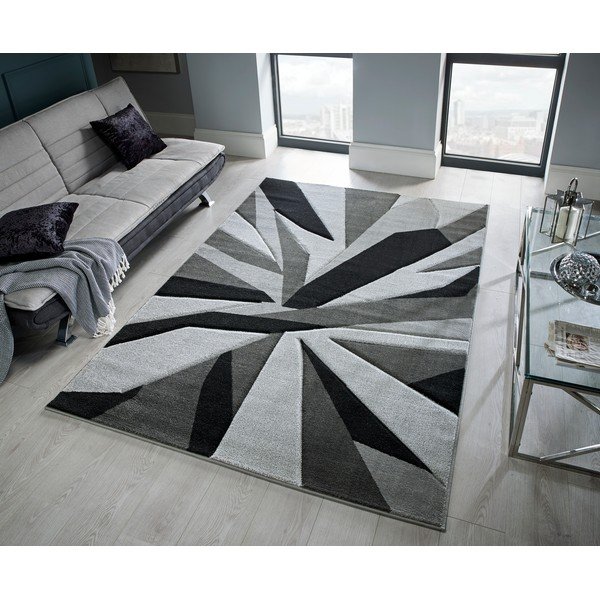 Shatter Black Grey feketés szürke szőnyeg, 160 x 230 cm - Flair Rugs-image-4