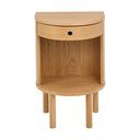 Világos natúr színű éjjeliszekrény tölgyfa dekorral Paron – Actona