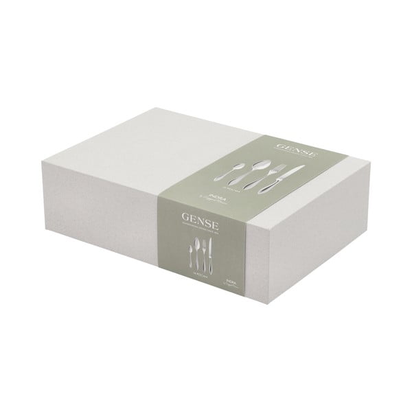 Ezüstszínű rozsdamentes acél evőeszköz készlet 16 db-os Indra – Gense-image-3