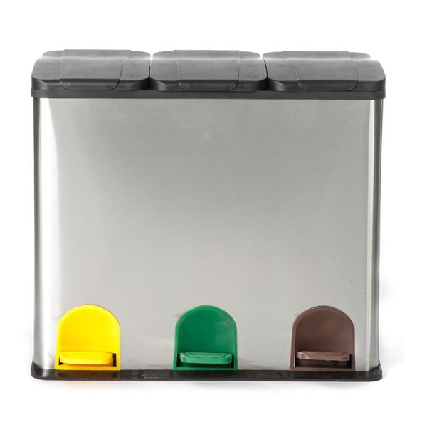 Recycle ezüstszínű szelektív szemetes, 60 l - Tomasucci-image-1
