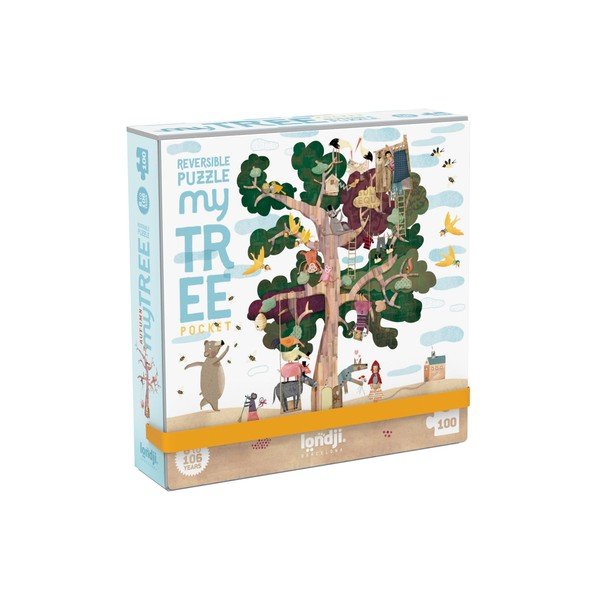 Fa kétoldalas zsebpuzzle - Londji